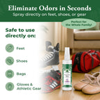Natural Shoe Deodorizer and Foot Spray - Foot Odor Eliminator for Shoes, Sports Equipment, and Feet - Long-Lasting, Smelly Feet