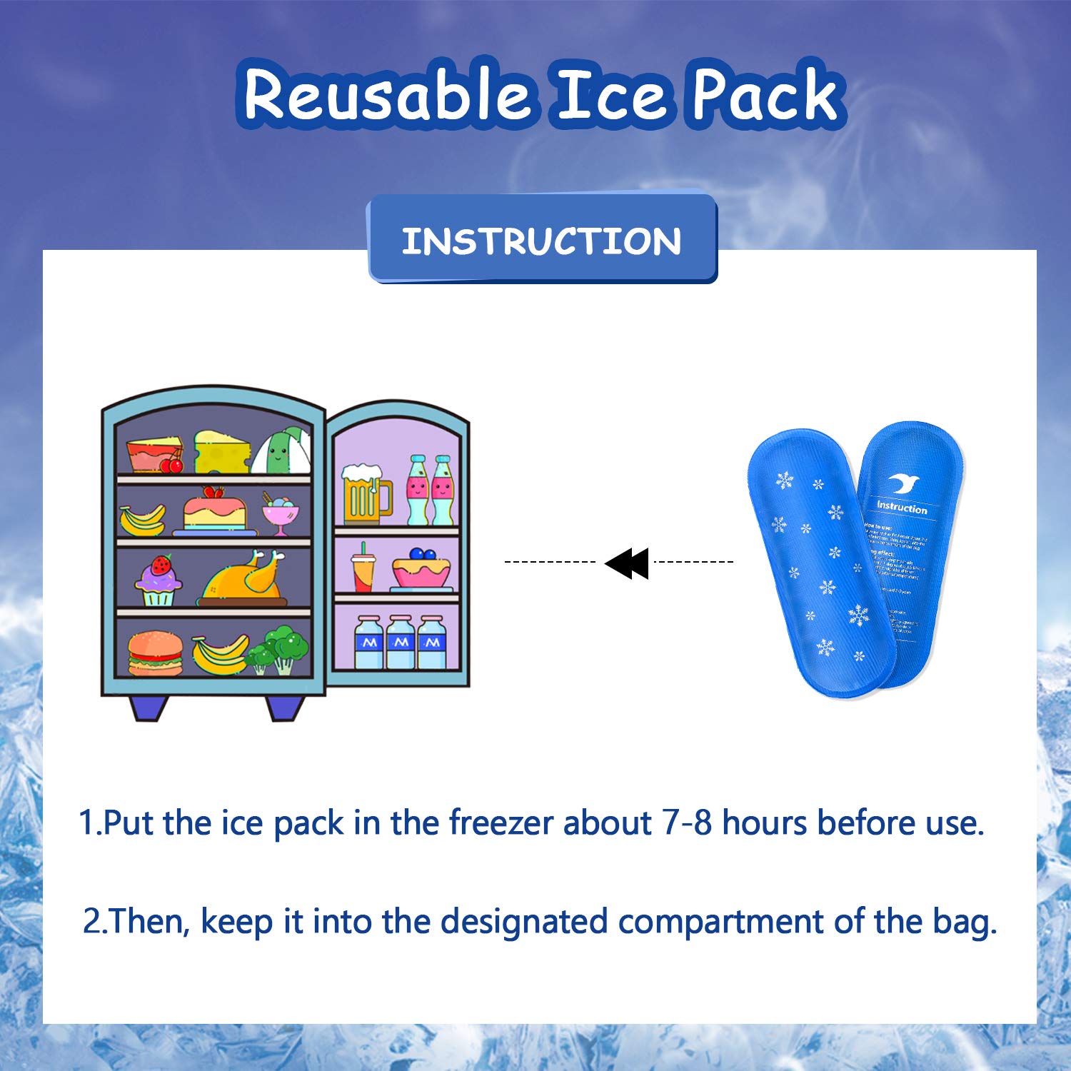 Luxja Ice Packs for Insulin Travel Case (Pack of 4), Reusable Ice Packs for Insulin Cooler (4 Pack)