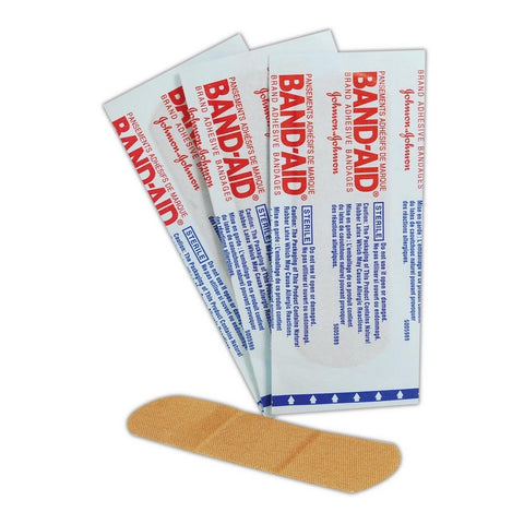 Johnson & Johnson JJ4444 Band-Aid Woven Adhesive Bandages, 1 '' x 3 '', Tan (Box of 100)