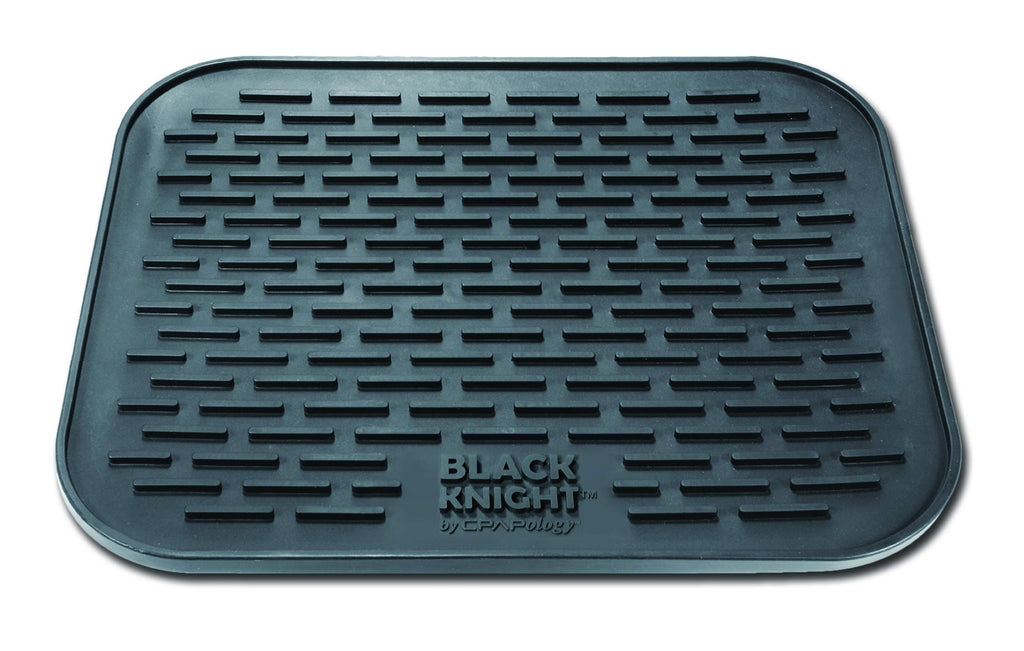 CPAPology Black Knight Protector Mat | Protect Bedside Table Against Water Spills, Heat Damage, Vibration and Scratches | for CP