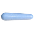 Charged 3.5 Angelite Crystal Massage Wand + Selenite Charging Heart Included (Healing Energy/Peaceful Calming Powerful)