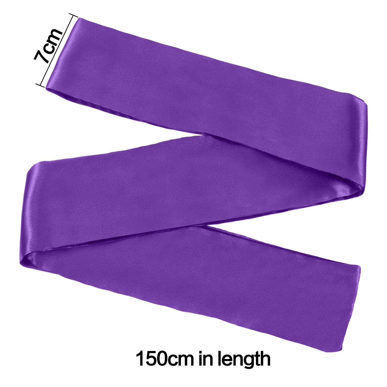 Hestya 2 Pack Sleeping Mask Satin Eye Mask (Black and Purple) Blindfold, 150 cm
