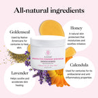 Kushae Protective Feminine Skin Balm, Refreshing & Soothing Vulva Moisturizer for Feminine Dryness, Menopausal Dryness, Fragranc