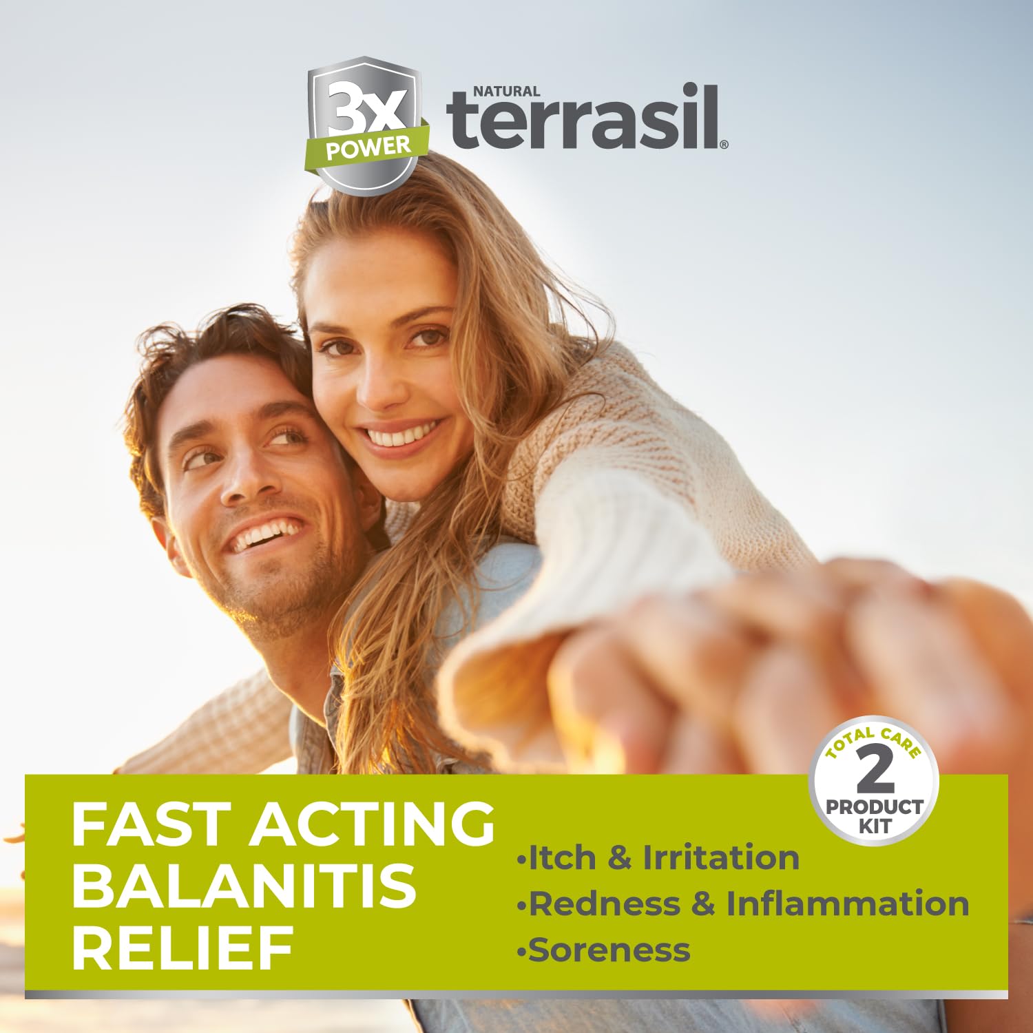 terrasil Balanitis Relief, Balanitis Treatment for Men, Soothing Foreskin Cream for Relief from Symptoms of Irritation, Itch, Re