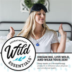 Wild Essentials CZ Flower Necklace Essential Oil Diffuser Kit with Lavender, Lemongrass, Peppermint, Orange Oils, 12 Refill Pads