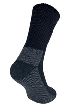 IOMI - 3 Pack Mens Extra Wide Loose Top Cushioned Cotton Diabetic Work Socks (7-12 us, Black (Work))