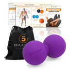5BILLION FITNESS Peanut Massage Ball,Double Lacrosse Ball and Mobility Massage Ball for Physical Therapy - Deep Tissue Massage T