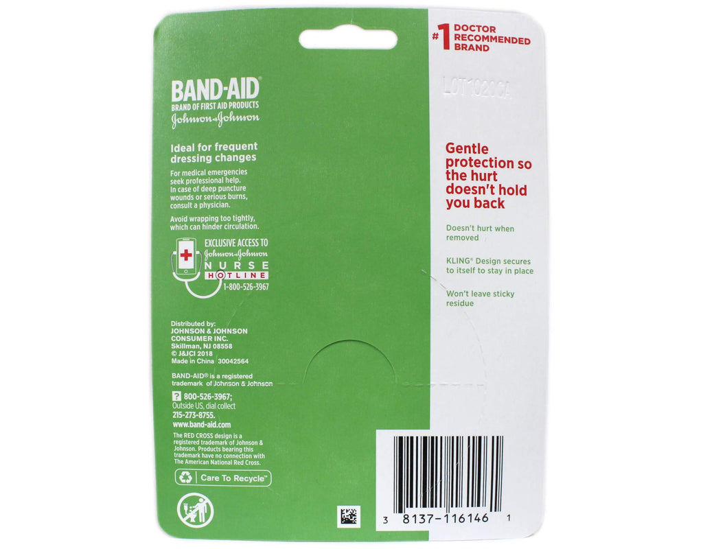 Band-Aid Brand of First Aid Products Hurt-Free Self-Adherent Elastic Wound Wrap for Securing Dressings On Post-Surgical Wounds,