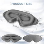 FlyCoco 99% Fully Block Out Light Eye Sleep Mask, 3D Deep Contoured Eyes Cover Zero Pressure, Long Lash Extension Eyes Mask with