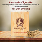 ROYAL SWAG Ayurvedic & Herbal Long Filtered Bidi Smoke (Pack of 5 X 20 Bidi Sticks Per Pack) with 12 ml Shot to Stop Nicotine Cr