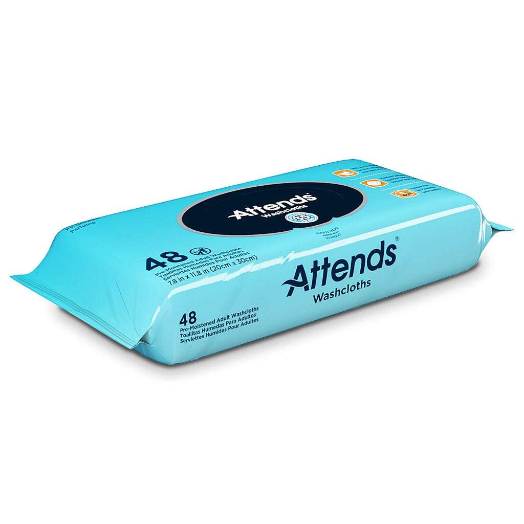 Attends Washcloths Convenience Pack 48 Washcloths Per Package.