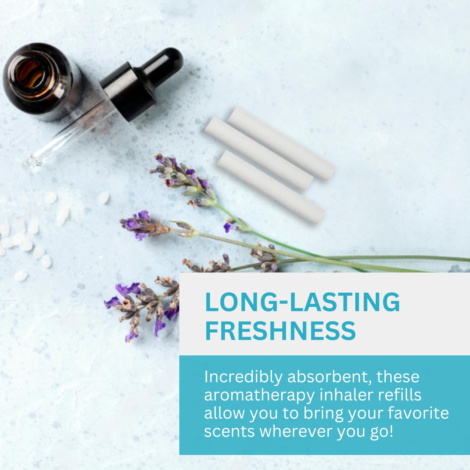 Wild Essentials 12 Pack Fiber Wick Essential Oil Inhaler Refills, 4 cm (1 5/8 inch) Blank Nasal Sticks for On The Go Aromatherap