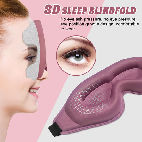 Clbxzwc 3D Advanced Eye Mask for Sleeping, Ultra Delicate Soft Skin Friendly Eye mask,100% Blackout Sleep Eye Mask for Sleep, Ey