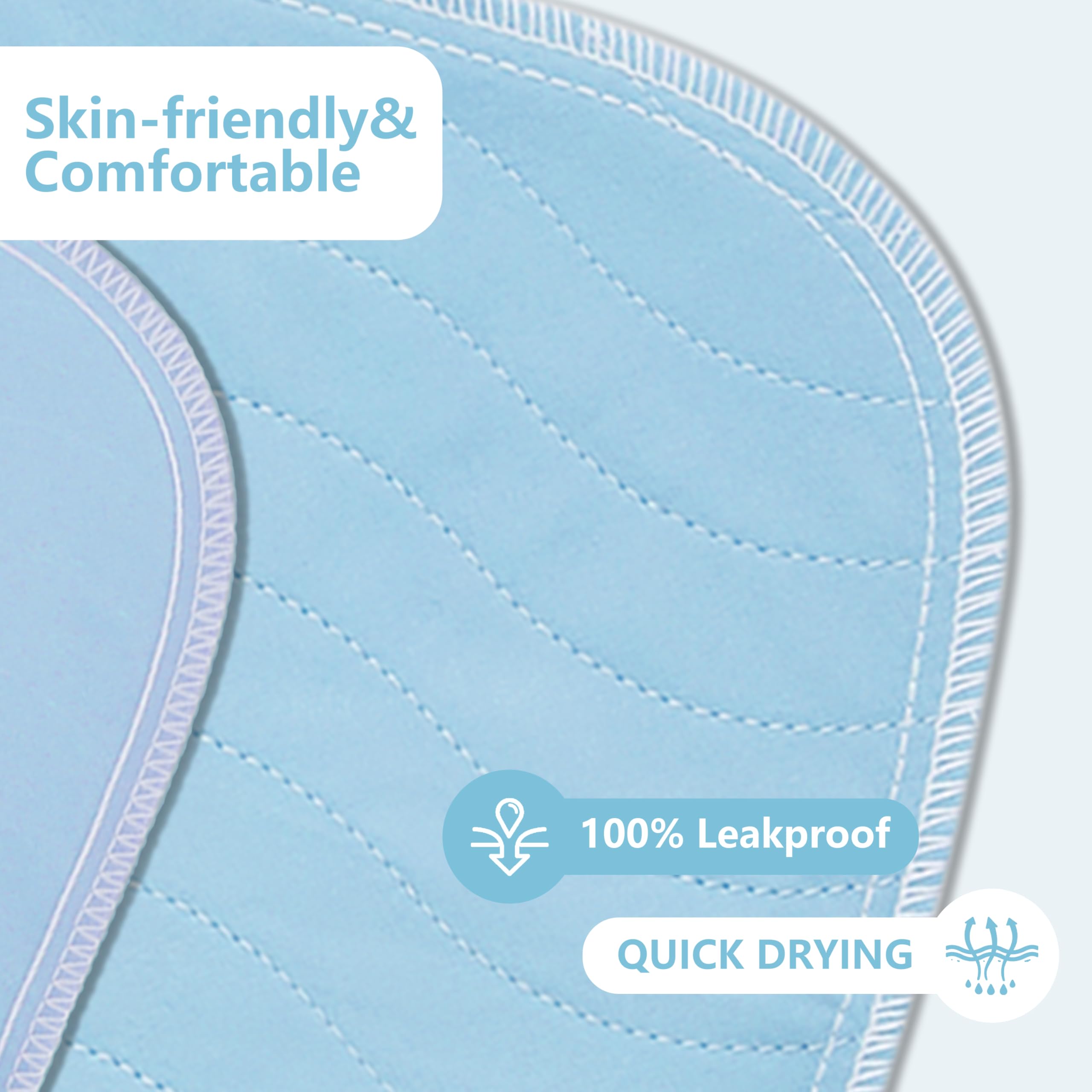 DAHAPYBOO Washable Underpads, 34x52 4 Pack Incontinence Bed Pads, Heavy Absorbency Reusable for Elderly, Kids, Adults and Pets,
