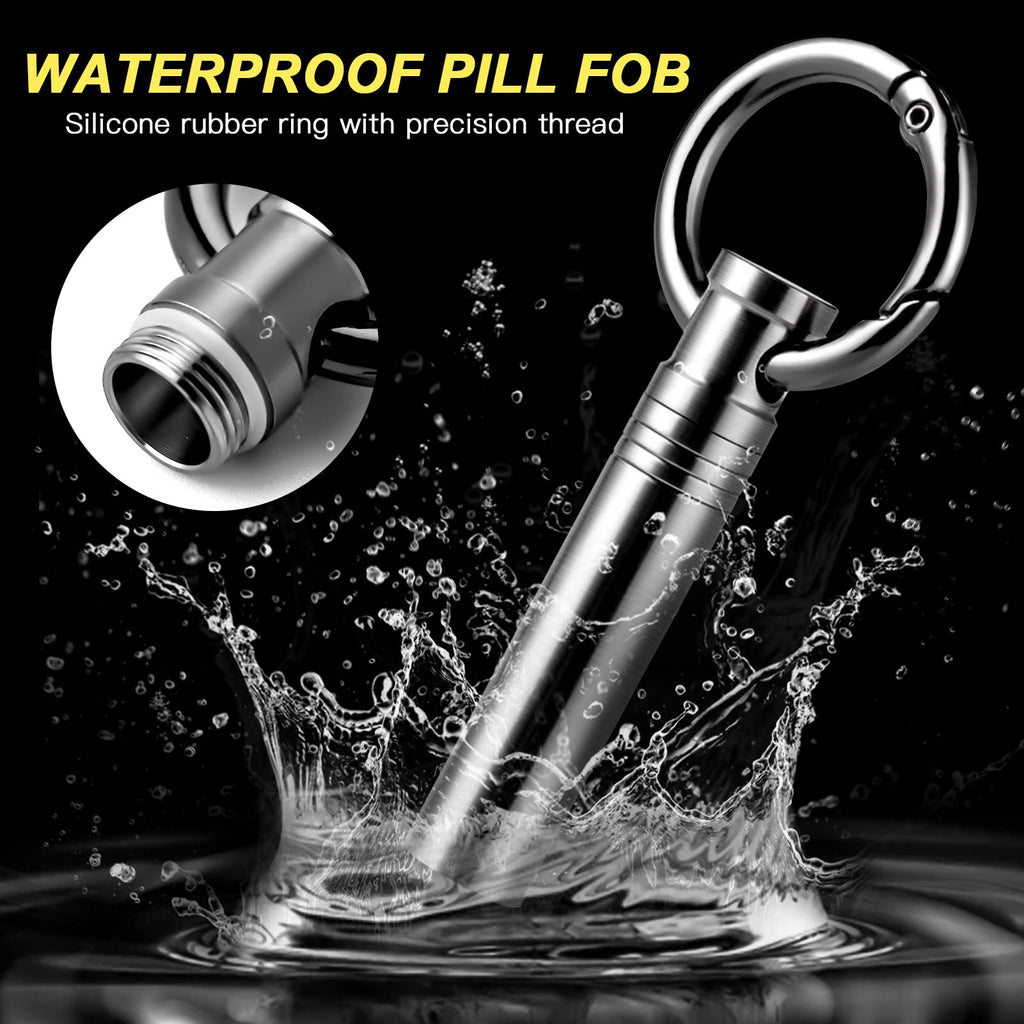 TISUR Small Keychain Pill Holder