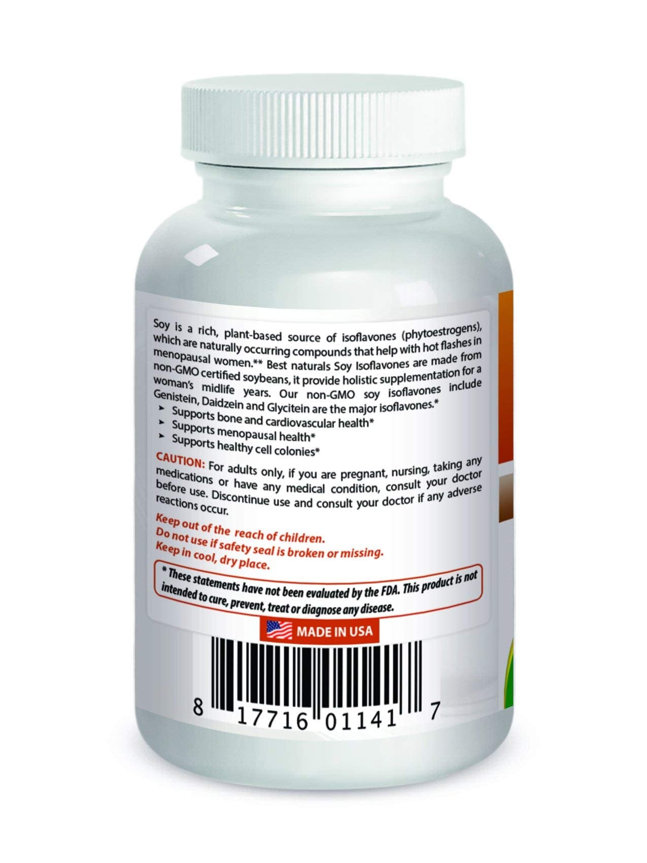 Best Naturals Best Naturals Soy Isoflavones for Women 750 Mg Capsules, 120 Count