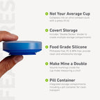 humangear GoCup | Compact Storage | On the Go Cup | BPA-free, PC-free, Phthalate-Free, Large (8 fl.oz/237ml), Blue