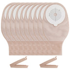 SUCONBE 25pcs Ostomy Bag with Clamp Closure, colostomy Supplies, One Piece Drainable Pouches for Ileostomy Stoma Care