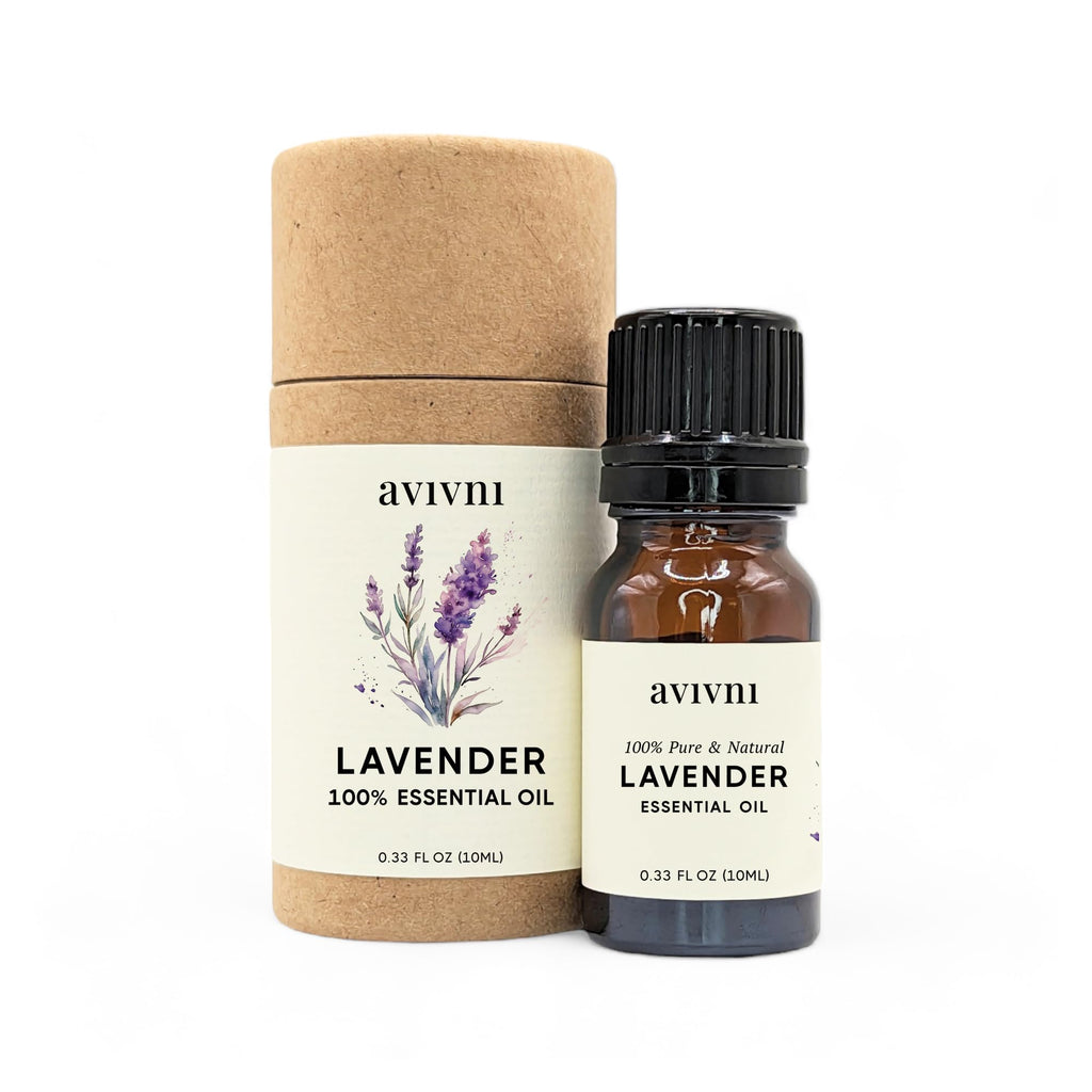 Avivni French Lavender Essential Oil - 100% Pure & Natural, Organic, Undiluted for Aromatherapy, Skin, Hair and Diffusers (0.33o