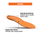 Superfeet All-Purpose High Impact Support Insoles (Orange) - Trim-To-Fit Orthotic Arch Support Shoe Inserts - Professional Grade