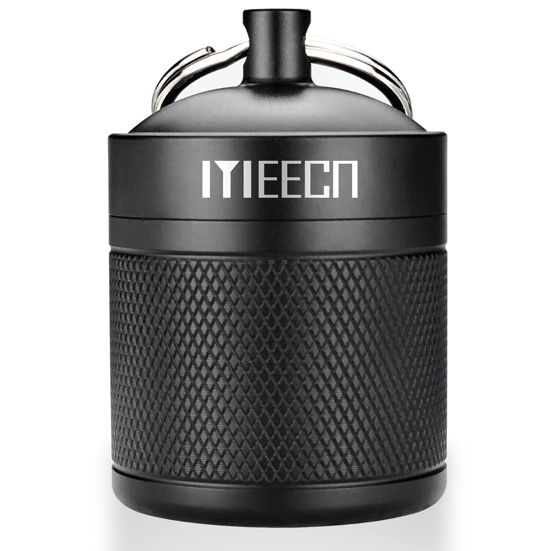 MEECN Keychain Pill Holder, Box, Aluminum, Waterproof Container, Pill Organizer for Outdoor Travel Camping, Size: 1.6 x 1.6 x 2 