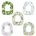 25pcs Adhesive Patches for Omnipod 5, Breathable Waterproof CGM Insulin Sensor Covers, Medical Overpatches, Flower Prints Glucos