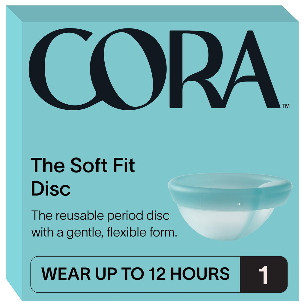 Cora Soft Fit Disc | Reusable Period Disc | Soft Menstrual Disc | Up to 12-Hours | Sustainable Alternative to Tampons/Pads | for