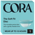 Cora Soft Fit Disc | Reusable Period Disc | Soft Menstrual Disc | Up to 12-Hours | Sustainable Alternative to Tampons/Pads | for