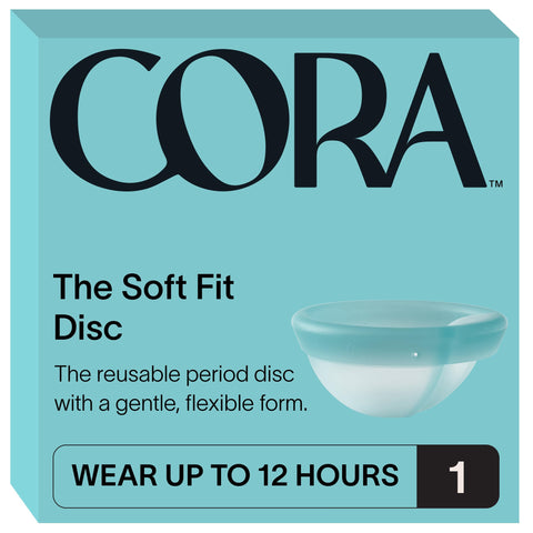 Cora Soft Fit Disc | Reusable Period Disc | Soft Menstrual Disc | Up to 12-Hours | Sustainable Alternative to Tampons/Pads | for