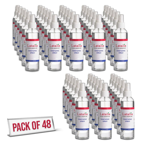 Latalia Hand Sanitizer Spray - Pack of 48 Unscented Spray Hand Sanitizer for Handsl (6.67 fl. oz)