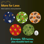 Dexcom G7 & Stelo Over Patches Holiday, Amolyfe 10-Pack Adhesive Patches Waterproof Bump-Proof with Hard Cap, Breathable Medical