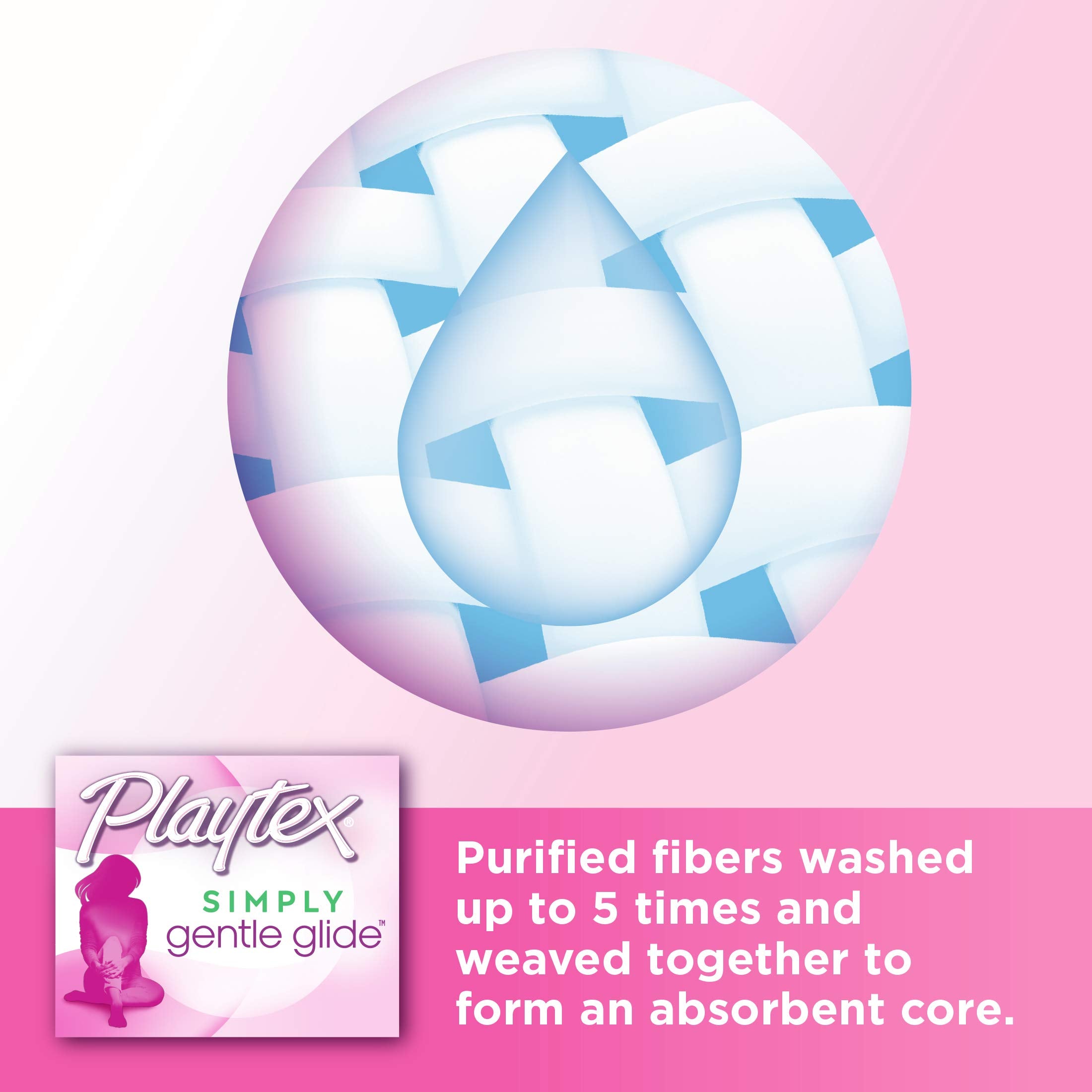 Playtex Simply Gentle Glide Tampons, Super Plus Absorbency, Fragrance-Free - 36ct