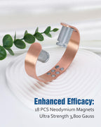 Jecanori Copper Bracelet for Men, 99.99% Pure Copper Bracelet,18X Strength Mens Magnetic Bracelet,Copper Jewelry Gift