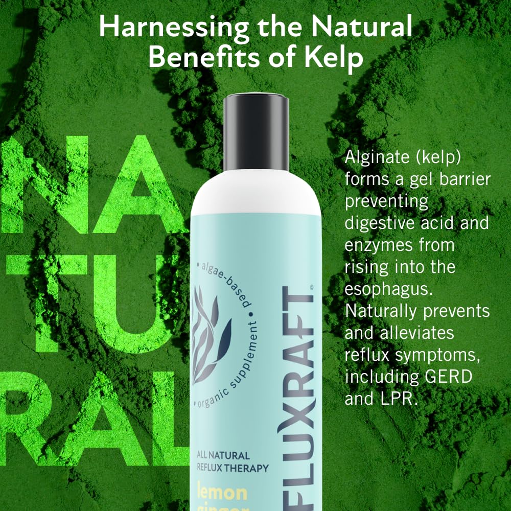 RefluxRaft Acid Reflux Therapy with Organic Alginate, Rapid & Long Lasting Gerd, LPR & Digestion Symptom Support, Zero Sugar, Gl