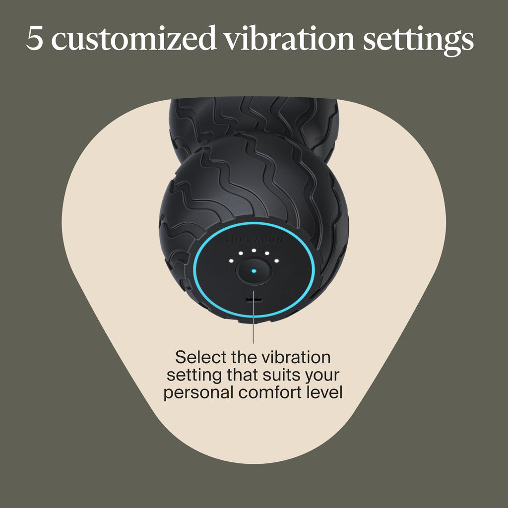 TheraGun Therabody WaveDuo - Ergonomically Contoured Foam Roller - Bluetooth Enabled Muscle Roller for Your Back, Neck & Spine w