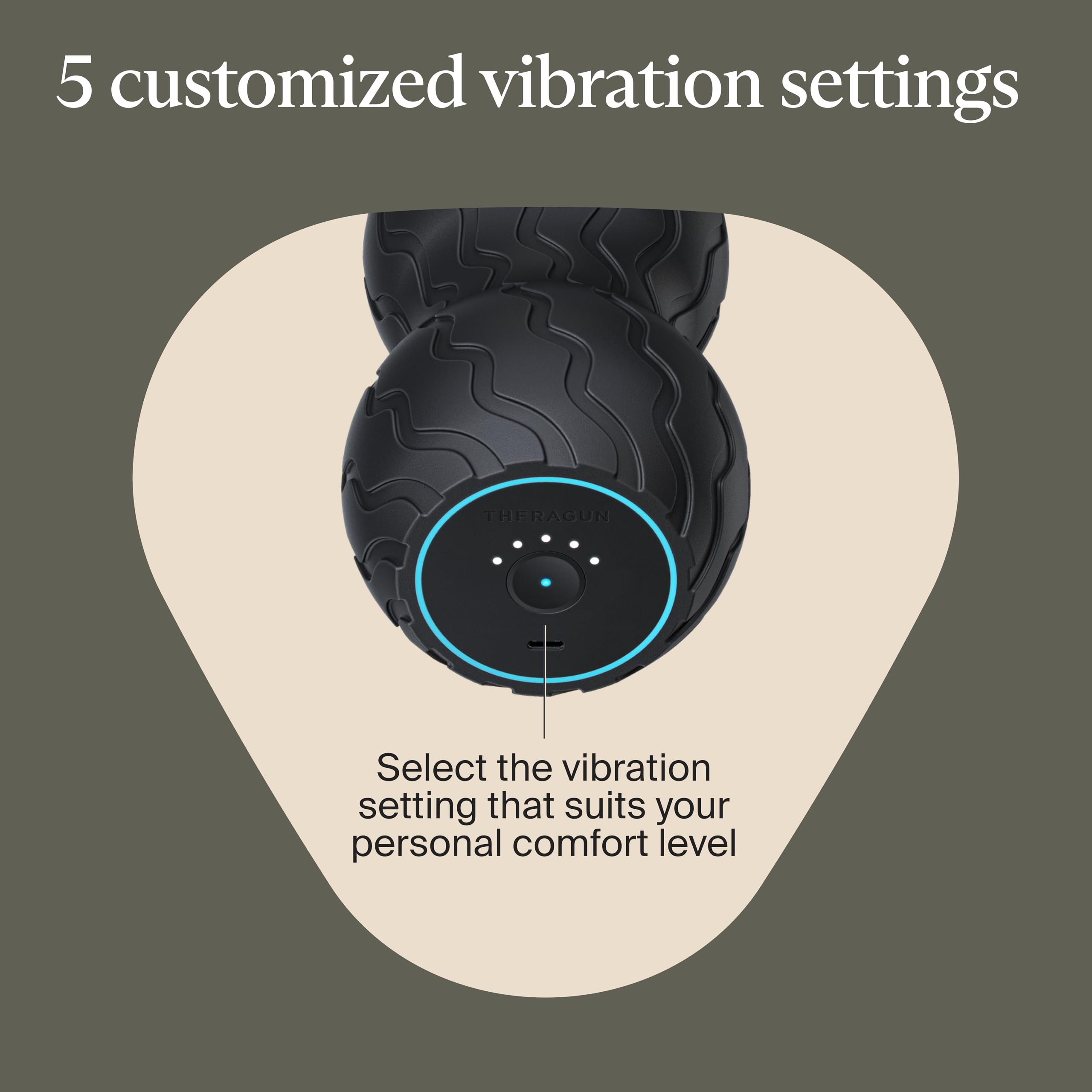 TheraGun Therabody WaveDuo - Ergonomically Contoured Foam Roller - Bluetooth Enabled Muscle Roller for Your Back, Neck & Spine w