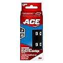 ACE 4 Inch Elastic Bandage with with Clips, Black, Great for Leg, Shoulder and More, 1 Count