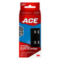 ACE 4 Inch Elastic Bandage with with Clips, Black, Great for Leg, Shoulder and More, 1 Count