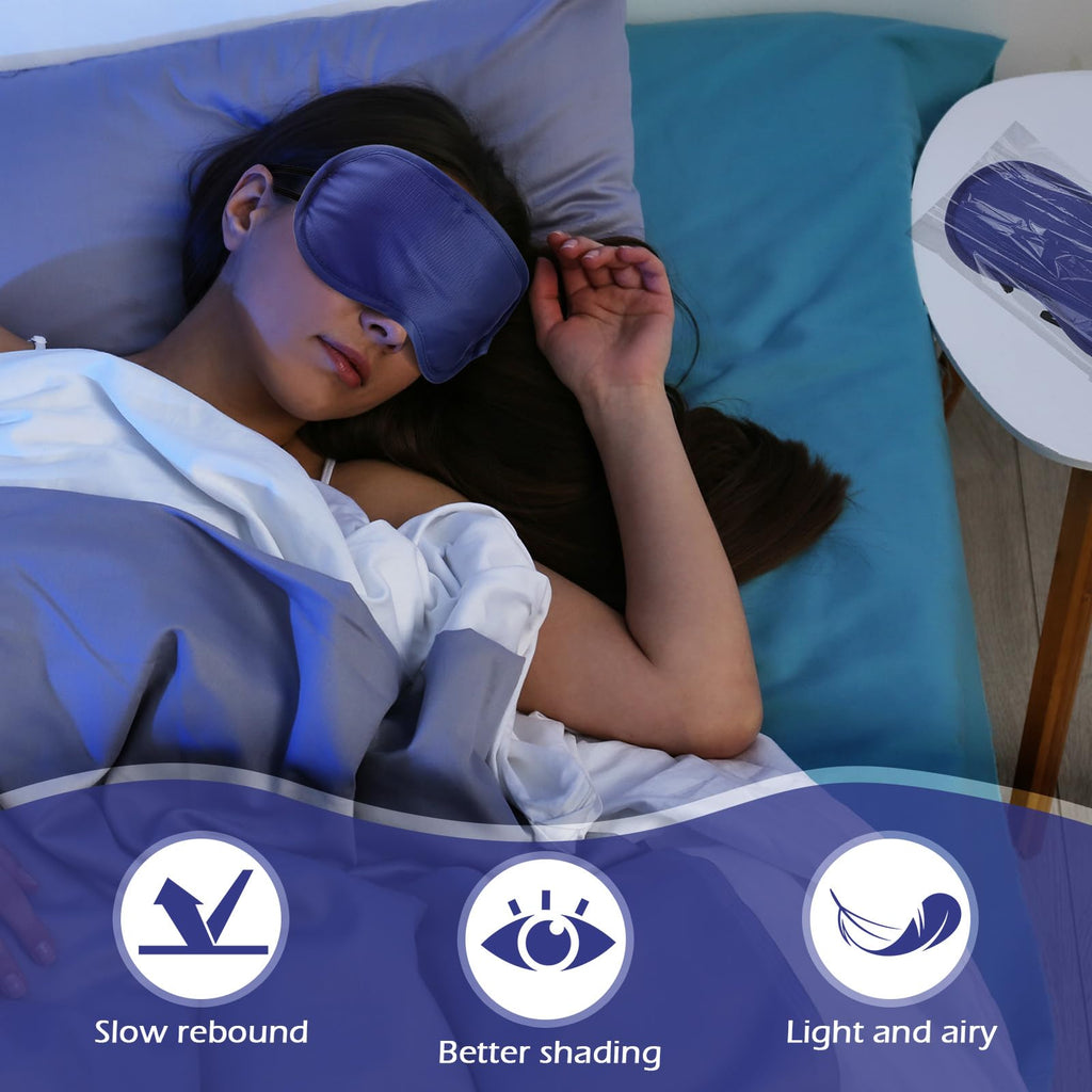 Tarpop 200 Pcs Eye Mask Sleeping Blindfold Eye Cover with Adjustable Strap for Games Party Team Building Travel Individually Wra