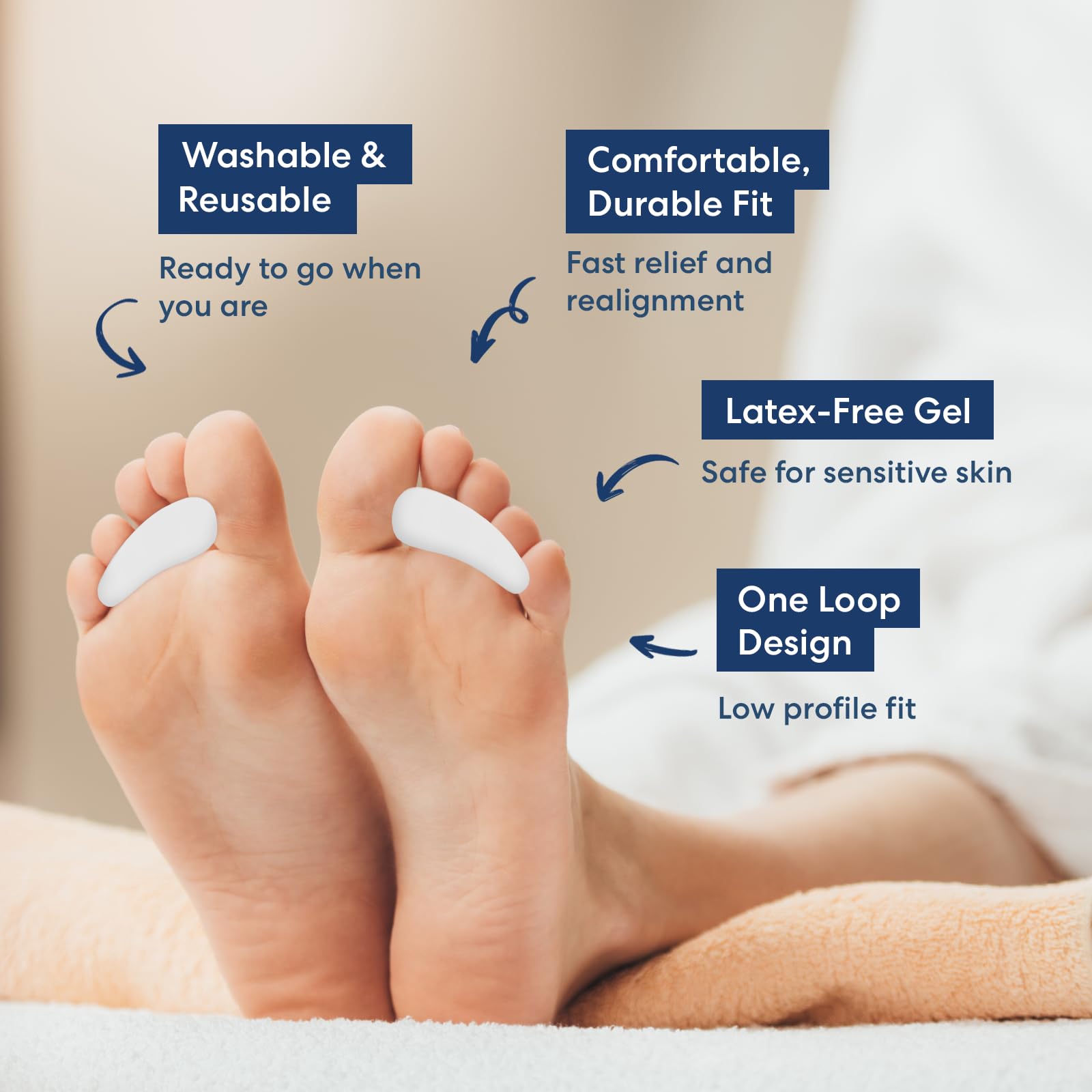 Dr. Frederick's Original Hammer Toe Gels - 2 Pairs - Hammertoe Support Crest for Women & Men - Cushion & Temporary Splint for To