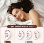 Noise-Canceling Earplug for Sleeping Transparent Ring Hearing Protection,Noise Canceling and Washable,3 Pairs S-L Ear Plugs,-26