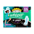 Whisper Bindazzz Nights 7 Xxl Sanitary Pads, Upto 0% Leaks All Night Long, For Heavy Flow, Nearly 40% Longer With Wider Back, Ac