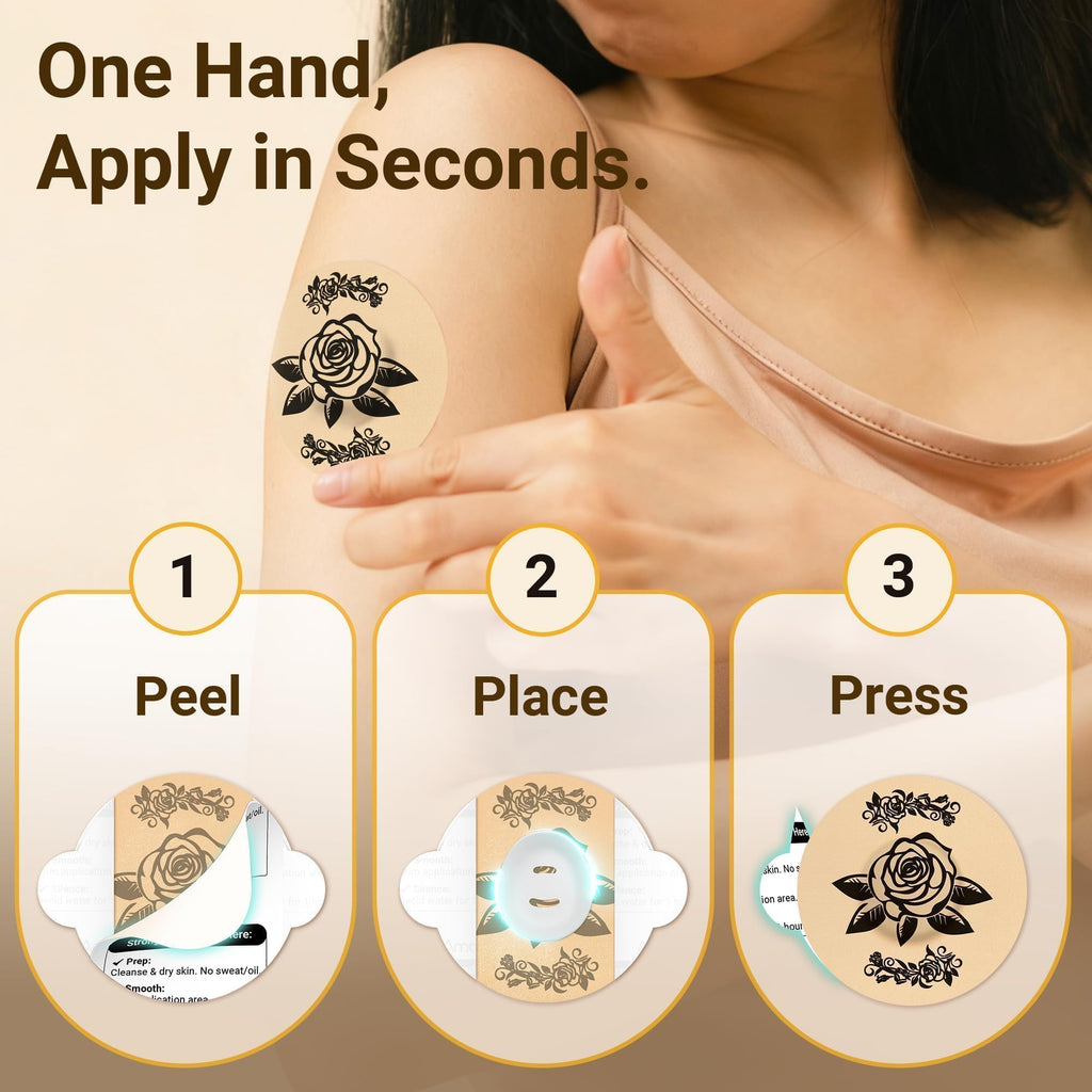 Dexcom G7 Tattoo Over Patches Waterproof, Amolyfe 10 Pack Dexcom Stelo Overpatches, Bump-Proof with Hard Cap, Breathable, Medica