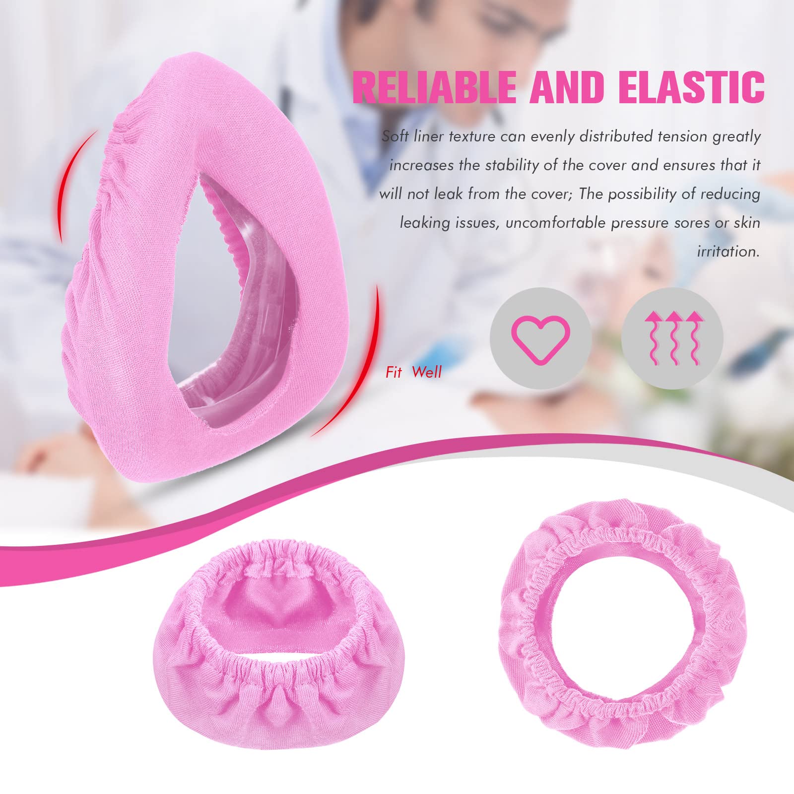 Nuanchu 5 Packs Cpap Mask Liners Cpap Mask Cover Full Face Reusable Soft Cushion Covers Reduce Air Leaks and Blisters(Pink)