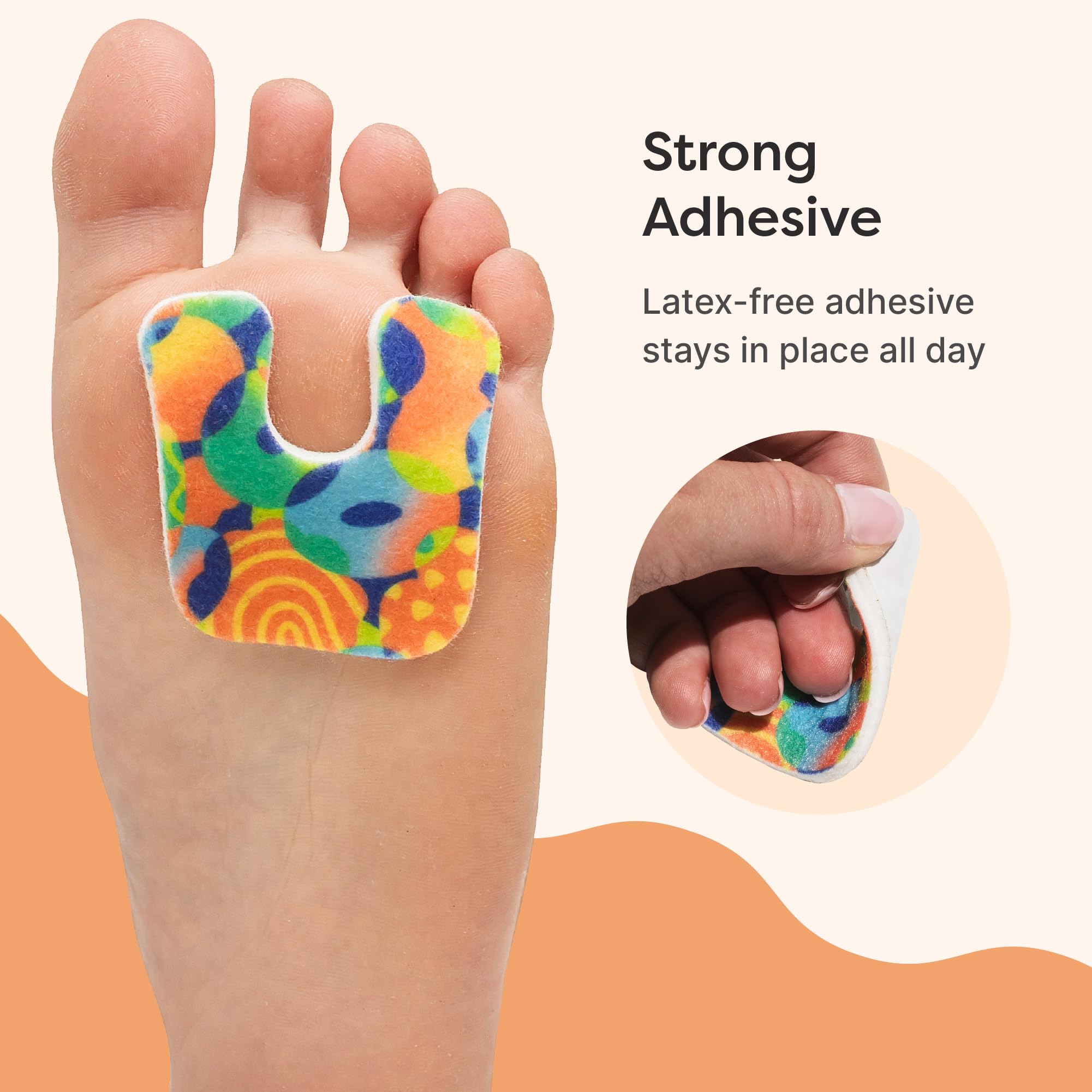 ZenToes U-Shaped Felt Callus Pads Protect Calluses from Rubbing on Shoes Reduce Foot and Heel Pain 1/8    Self-Adhesive Moleskin