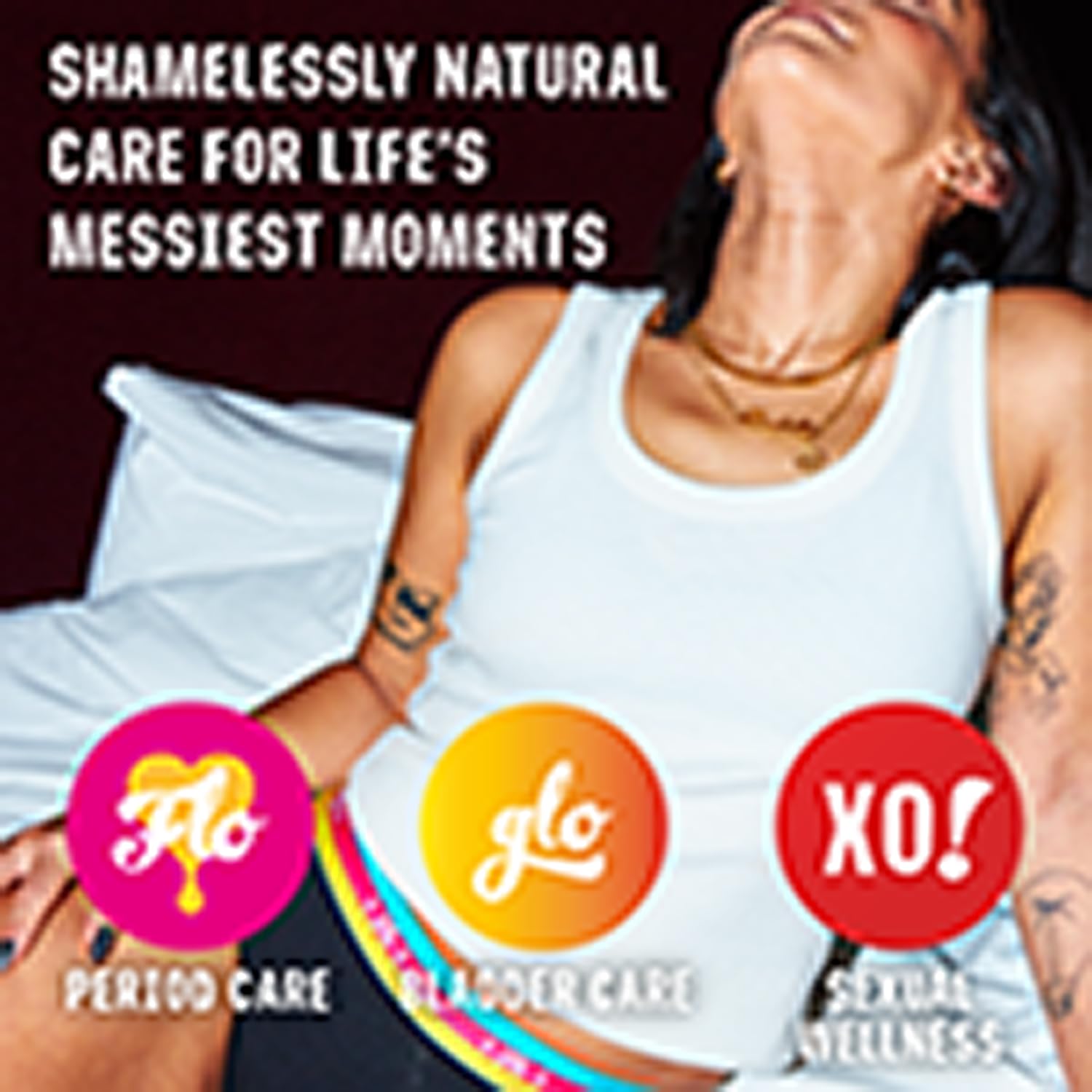 FLO Bamboo Pads with Wings, Plant-Based Cotton, Absorbent, Unscented, Breathable, Black-and-Woman-Owned, Leak-Busting Protection
