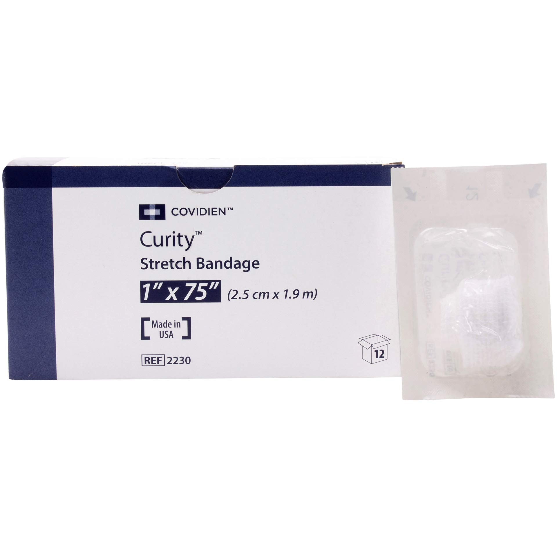 Kendal Curity Gauze Roll Bandage Sterle 1 12/Box