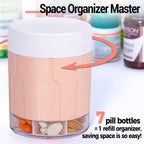 Extra Large Supplement Organizer,Betife Daily Weekly Pill Organizer Bottle, Pill Dispenser with 7 Large Compartments, Organizer