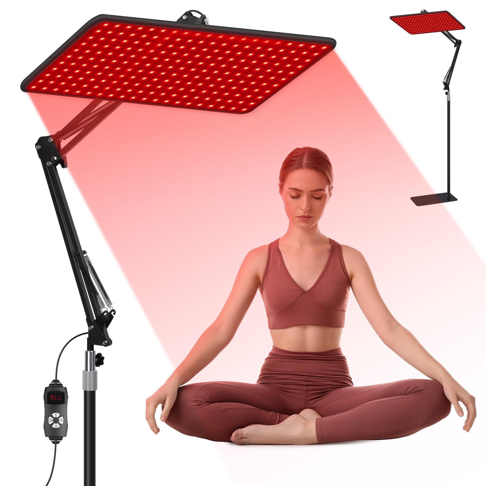 BEICHEN Red Light Therapy for Body and Face, 660nm 850nm 940nm Infrared Redlight-Therapy Lamp Device with Large Panel and Stable