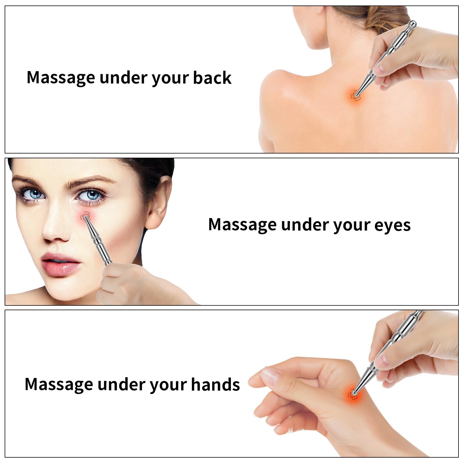Ymapinc Acupressure Pen Trigger Point Massage Tool, Acupuncture Fascia Tool for Face Legs Arms Shoulder Neck Back Athletes Body
